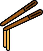 Chopsticks Line Filled Icon vector