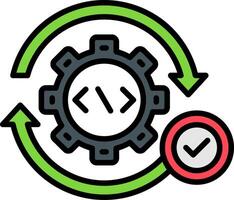 Continuous Line Filled Icon vector