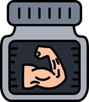 Supplements Line Filled Icon vector