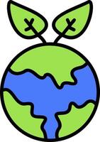 Eco Line Filled Icon vector