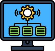 Integration Line Filled Icon vector