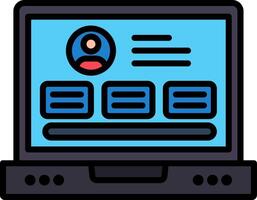 Profile Line Filled Icon vector