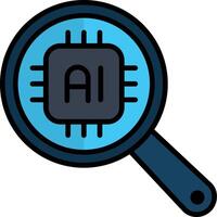 Analysis Line Filled Icon vector