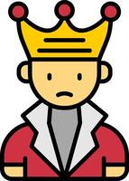 King Line Filled Icon vector
