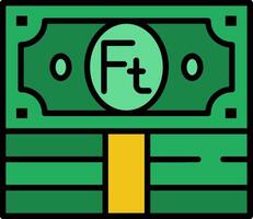 Forint Line Filled Icon vector