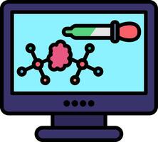 Pipette Line Filled Icon vector