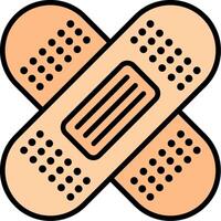 Patch Line Filled Icon vector