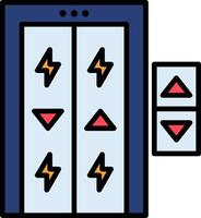 Elevator Line Filled Icon vector
