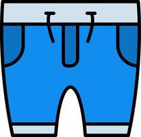 Shorts Line Filled Icon vector