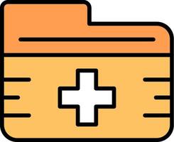 Folder Line Filled Icon vector