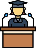 Speech Line Filled Icon vector