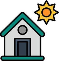 Avoid Direct Sunlight Line Filled Icon vector