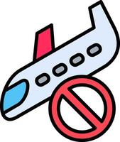 Do Not Disturb Line Filled Icon vector