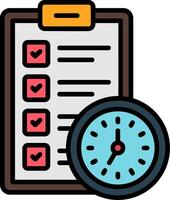 Check List Line Filled Icon vector