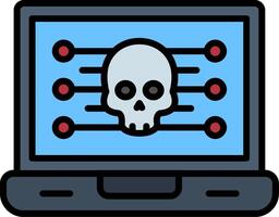 Malware Line Filled Icon vector