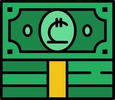 Lari Line Filled Icon vector