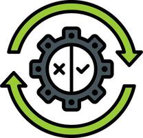 Automation Line Filled Icon vector