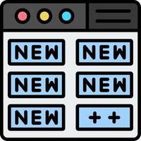 New Features Line Filled Icon vector