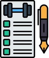 To Do List Line Filled Icon vector