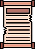 Scroll Line Filled Icon vector