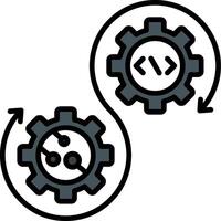 Devops Line Filled Icon vector