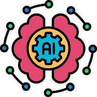 Intelligence Line Filled Icon vector