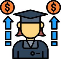 Development Line Filled Icon vector