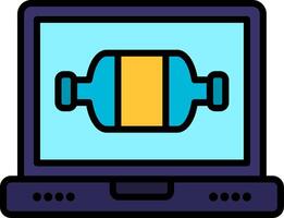 Catalyst Line Filled Icon vector
