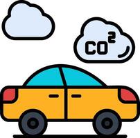 Co2 Line Filled Icon vector