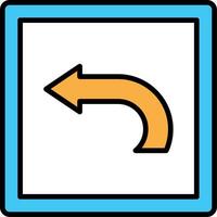 Reply Line Filled Icon vector