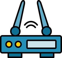 Access Point Line Filled Icon vector