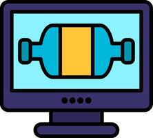 Catalyst Line Filled Icon vector