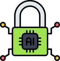 Security Line Filled Icon vector