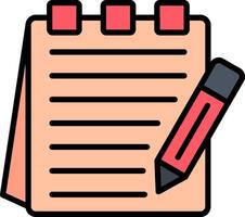 Notes Line Filled Icon vector