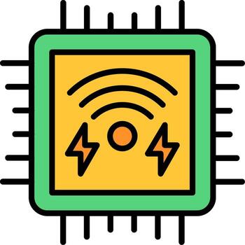 Processing Line Filled Icon vector
