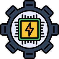 Processing Line Filled Icon vector