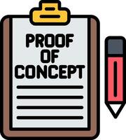 Proof Of Concept Line Filled Icon vector