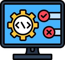 Testing Line Filled Icon vector