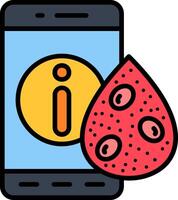 Information Line Filled Icon vector