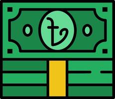 Taka Line Filled Icon vector