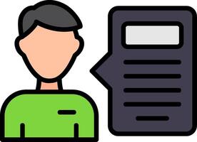 Interview Line Filled Icon vector