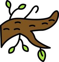 Branch Line Filled Icon vector