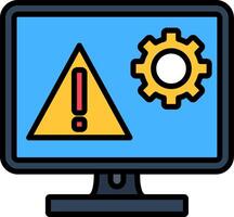 Error Line Filled Icon vector