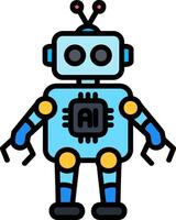 Robot Line Filled Icon vector