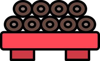 Tobiko Line Filled Icon vector