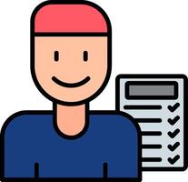 To Do List Line Filled Icon vector
