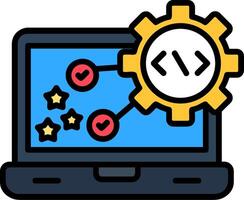 Manage Line Filled Icon vector