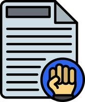 Protest Line Filled Icon vector