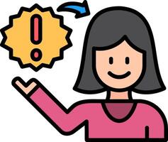 Nervous Breakdown Line Filled Icon vector