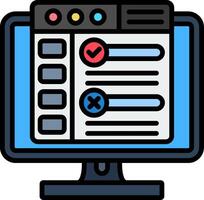 Testing Line Filled Icon vector